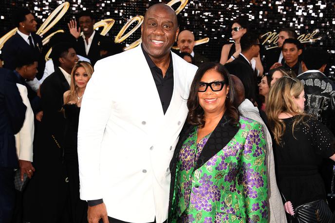 Magic Johnson, Cookie Johnson | Magic Johnson prisega na odklop s križarjem po Sredozemlju na zasebni megajahti. (Na fotografiji ob ženi Cookie Johnson.) | Foto Guliverimage