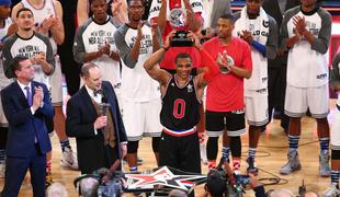 Zahod zasenčil vzhod, Westbrook "zadel" naslov MVP in za las zgrešil rekord (video)