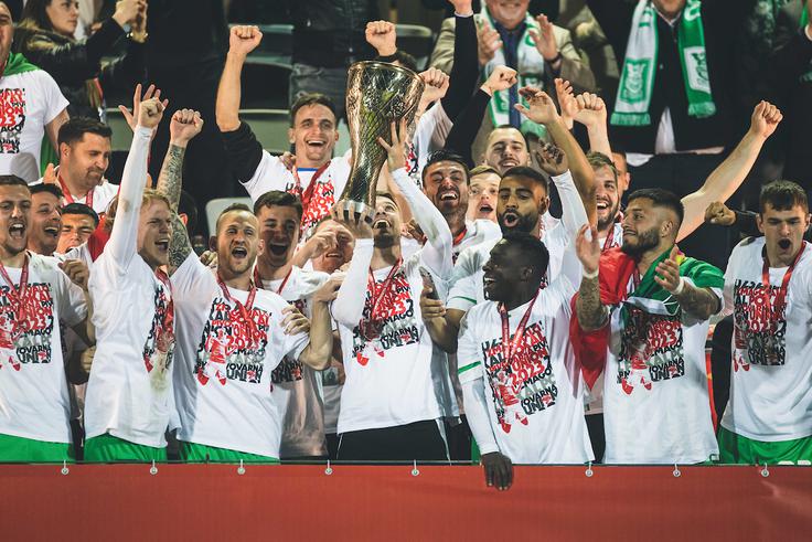 Olimpija je v tej sezoni v Sloveniji osvojila obe lovoriki. | Foto: Grega Valančič/Sportida
