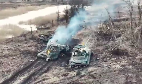 Poglejte, kako so Ukrajinci spretno uničili ruska tanka #video