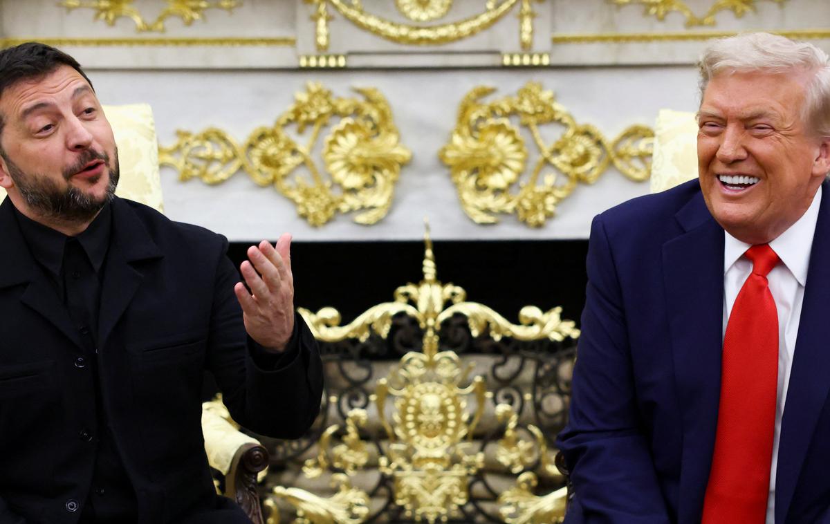 Zelenski, Trump | Tudi tokrat je bila v središču pozornosti obleka ukrajinskega predsednika Volodimirja Zelenskega.  | Foto Reuters
