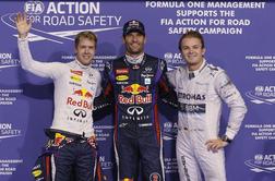 Webber pred Vettlom in Rosberg pred Hamiltonom