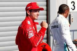 Ferrarija zasedla prvo štartno vrsto, tretji "pole" za Leclerca