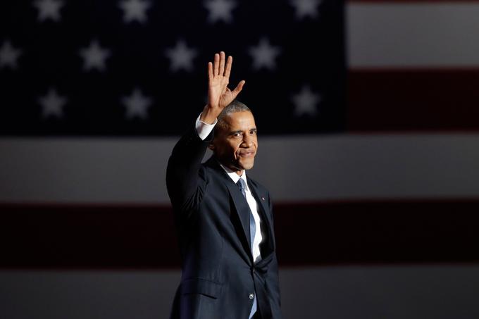 Barack Obama v Chicagu med zadnjim javnim nastopom kot predsednik Združenih držav Amerike, januar 2017. | Foto: Reuters