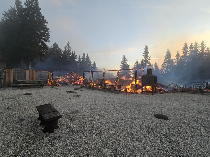 koča, Golte, požar | Foto: STA