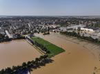 Poljska, poplave, nogometno igrišče