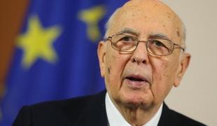Italijanski predsednik Napolitano bo v naslednjih urah odstopil s položaja