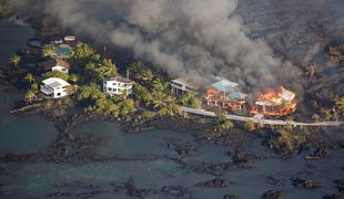 Vulkan na Havajih uničil še več sto hiš
