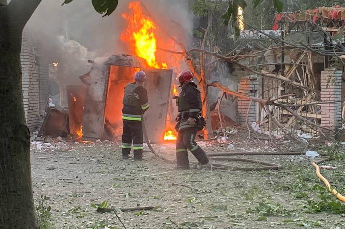 Raketni napad na Zaporožje | Eksplozije so odjeknile v bližini jedrske elektrarne Zaporožje.  | Foto Reuters