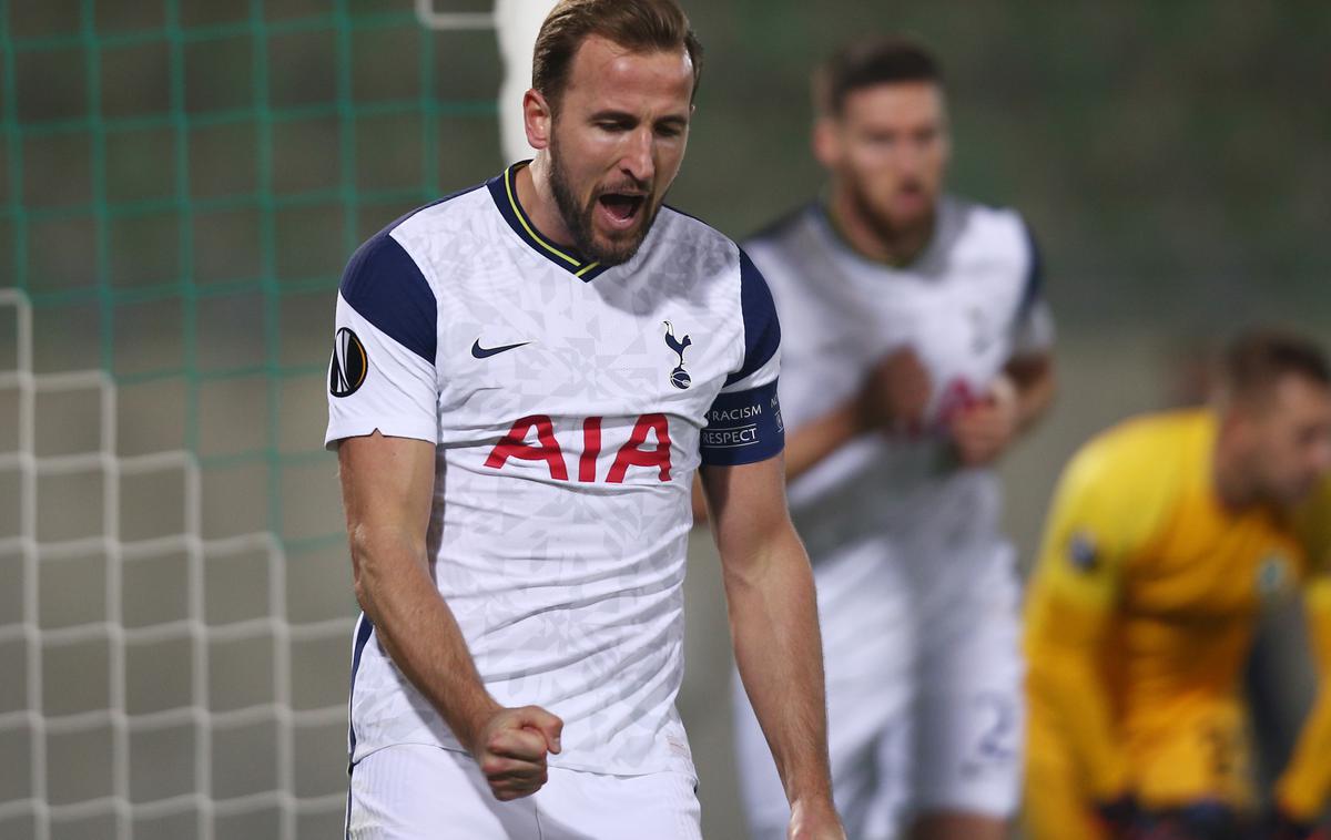 Harry Kane | Angleški nogometni reprezentant Harry Kane je na tekmi evropske lige v Razgradu med Tottenhamom in Ludogorcem zabil svoj 200. gol v dresu Tottenhama. | Foto Reuters