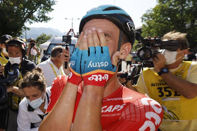 Campenaerts | Victor Campenaerts ob svoji prvi etapni zmagi na Touru ni skrival čustev.  | Foto Guliverimage