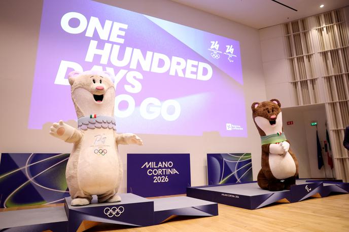 Milano Cortina 2026, maskoti Tina in Milo | Do začetka olimpijskih iger v Milanu in Cortini je le še sto dni. | Foto Reuters