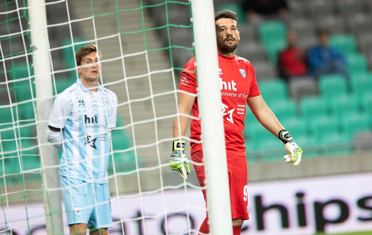 Olimpija Gorica Stožice | Na vratih Gorice je v drugem polčasu branil Januš Štrukelj. | Foto Urban Urbanc/Sportida