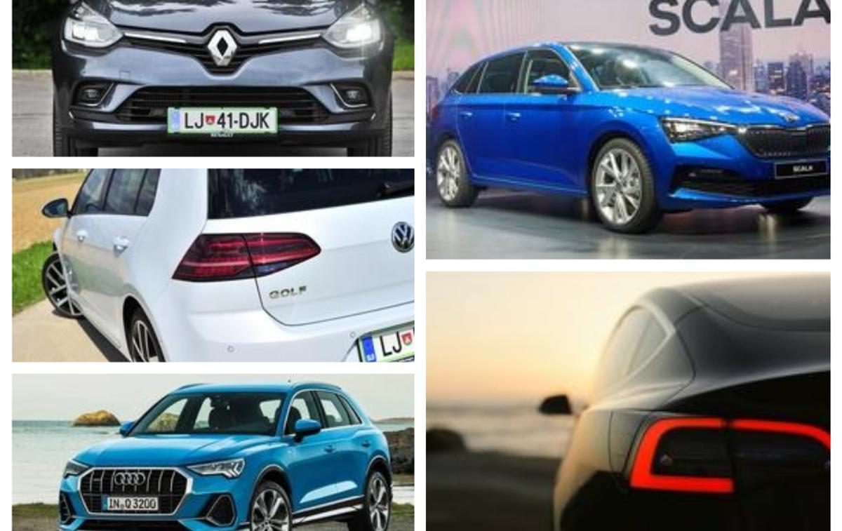 novi avtomobili 2019 | Svoja naslednika bosta letos dobila tudi renault clio in VW golf (na fotografiji še stara modela).
