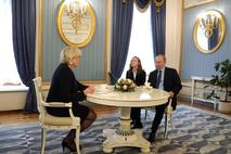 Marine Le Pen in Vladimir Putin