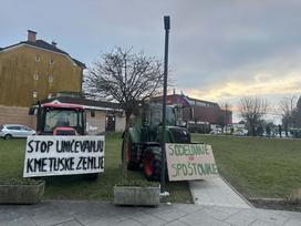 Protest kmetov v Žalcu