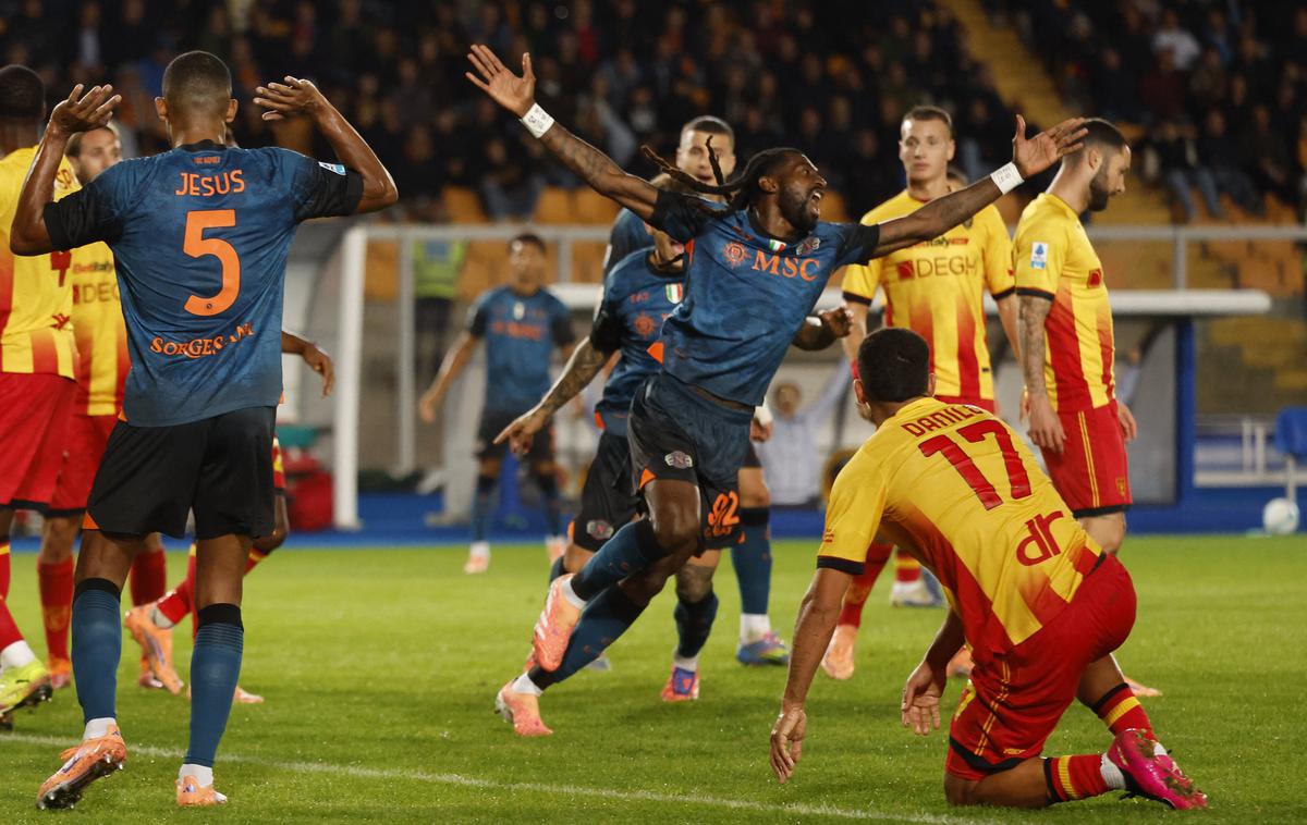 Lecce Napoli | Frank Anguissa je zadel za zmago Napolija pri Lecceju. | Foto Reuters