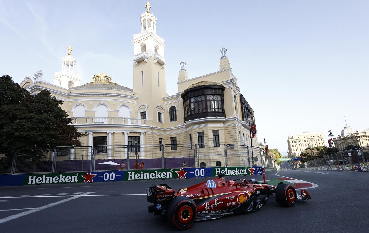 Baku Charles Leclerc Ferrari | Charles Leclerc bo četrto sezono zapored v Bakuju na prvem startnem položaju. | Foto Reuters