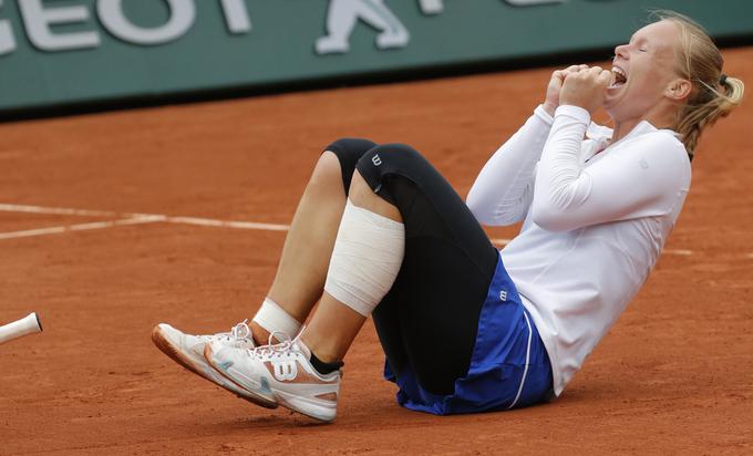 Veselje Kiki Bertens ob preboju v polfinale. | Foto: Reuters