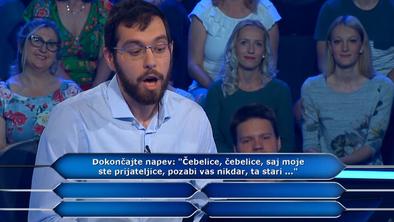 Bobovnik tekmovalcu v Milijonarju postavil poseben izziv #video