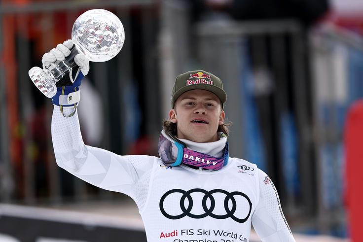 Lucas Pinheiro Braathen je dobil zadnjo tekmo in osvojil tudi veleslalomski globus. | Foto: Guliverimage