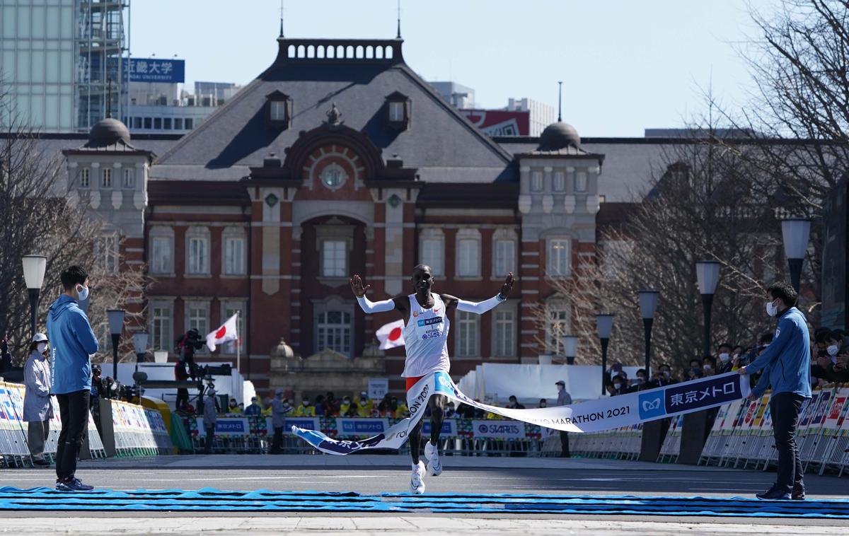 Eliud Kipchoge | Eliud Kipchoge je z izjemno hitrim tekom slavil na maratonu v Tokiu. | Foto Guliverimage
