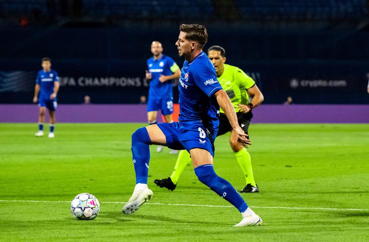 Miha Zajc je z Dinamom iz Zagreba na Norveškem izgubil in ostal brez napredovanja v ligaški del lige prvakov. | Foto: Guliverimage