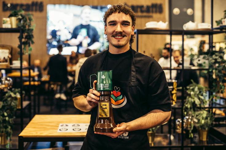 Primož Miklavčič, dobitnik zelenega lončka | Foto: Barcaffè