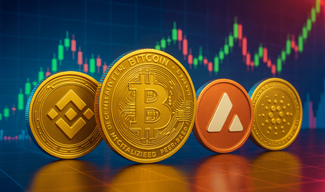 Bitcoin, BNB in Avalanche so v vzponu, Cardano zaostaja