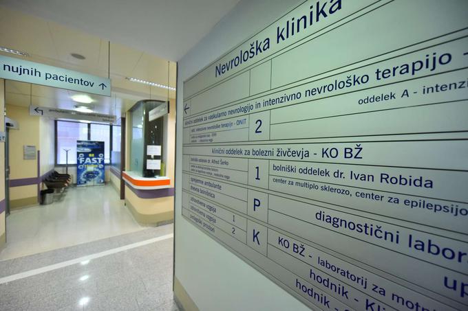 Prostori Nevrološke klinike na UKC Ljubljana | Foto: Matic Prevc/STA