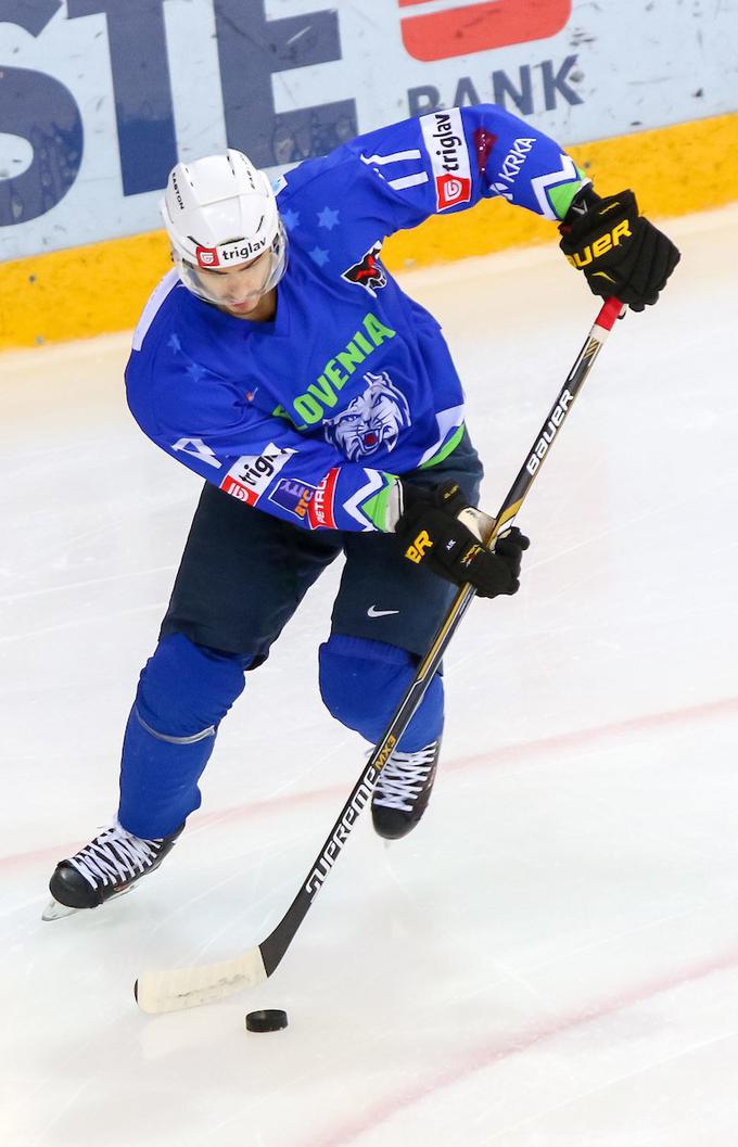Na večjem tekmovanju je dres z risom nosil leta 2015 na svetovnem prvenstvu elite v Ostravi, ko Sloveniji, podobno kot letos, ni uspelo obstati. | Foto: Sportida