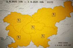 Arso prižgal oranžno opozorilo: popoldne bo pestro