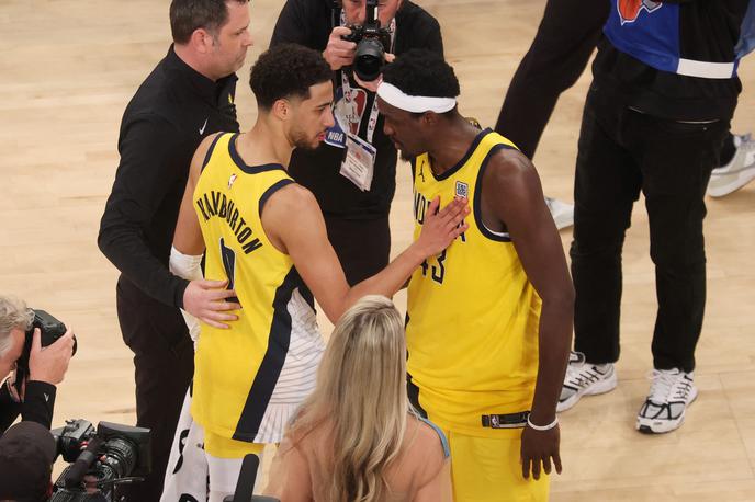 Pascal Siakam | Tyrese Haliburton je na prvi tekmi zadel nekaj neverjetnih metov za zmago po preobratu. | Foto Reuters