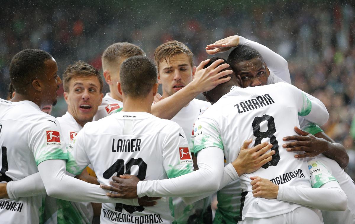 Borussia Monchengladbach | Nogometaši Borussia Monchengladbach so z visoko zmago skočili na prvo mesto Bundeslige. | Foto Getty Images