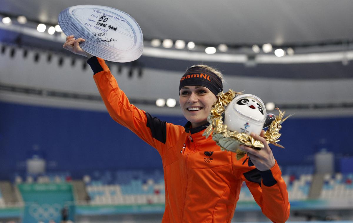 Irene Schouten | Irene Schouten je osvojila še tretje zlato odličje v Pekingu. | Foto Guliverimage