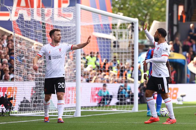 Liverpool Crystal Palace Diogo Jota | Diogo Jota je že v deveti minuti zadel za vodstvo Liverpoola. | Foto Reuters