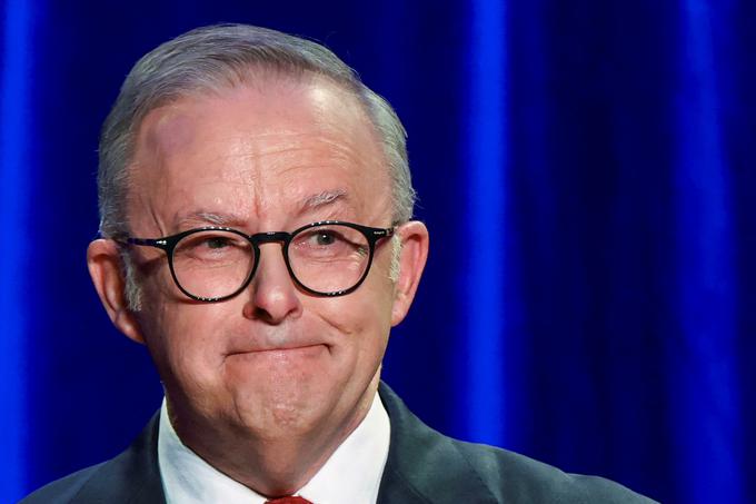 Avstralsk0o vlado ko, kot kaže, vodil vodja avstralskih laburistov Anthony Albanese, ki je že razglasil zmago na volitvah. | Foto: Reuters