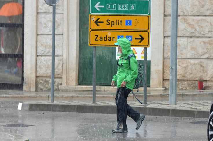 V zadnjih 24 urah je največ dežja padlo na širšem območju Zadra in Šibenika. | Foto: Pixsell