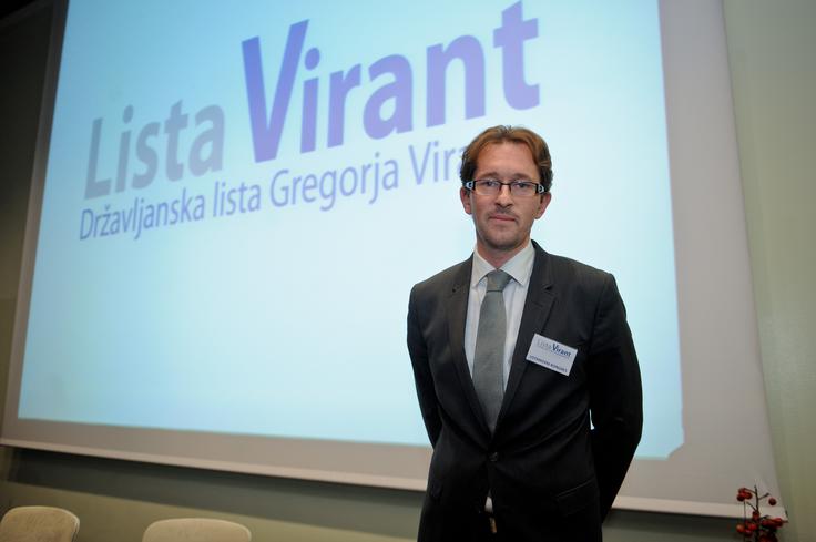Liste oziroma stranke, ki imajo ime po prvaku stranke, so se v Sloveniji pojavile že pred predčasnimi volitvami leta 2011 in 2014. Po volitvah so spremenila imena: Lista Zorana Jankovića - Pozitivna Slovenija je postala samo Pozitivna Slovenije, Državljanska lista Gregorja Viranta (na fotografiji) je postala samo Državljanska lista, Stranka Mira Cerarja pa Stranka modernega centra. | Foto: STA ,