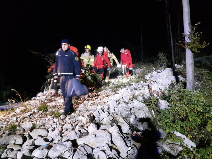 Nesreča žirokopterja Ajdovščina | Foto: GRS Tolmin