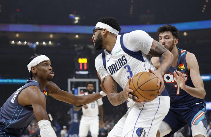 Anthony Davis in soigralci niso imeli možnosti proti Oklahomi. | Foto: Reuters
