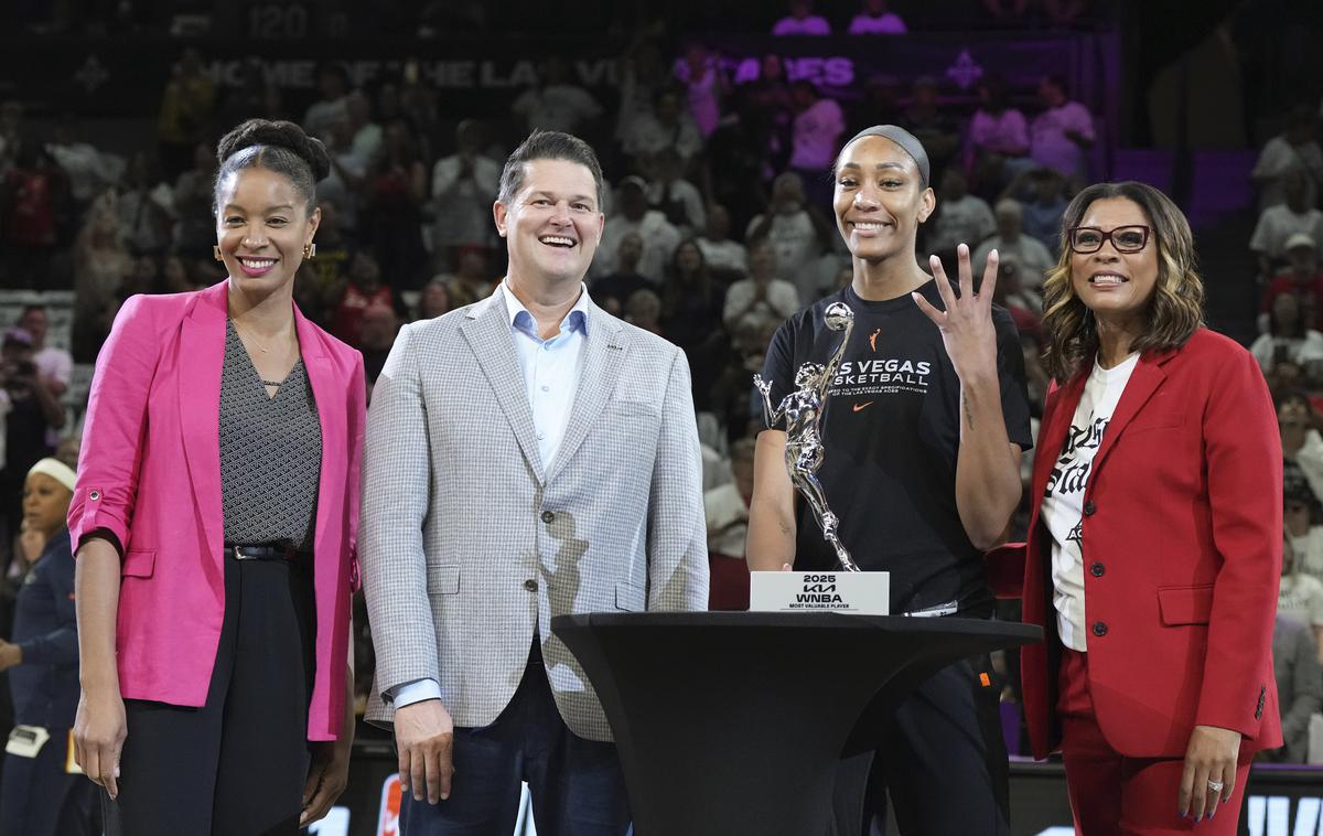 A'ja Wilson | A'ja Wilson je še četrtič postala najkoristnejša igralka lige WNBA. | Foto Guliverimage