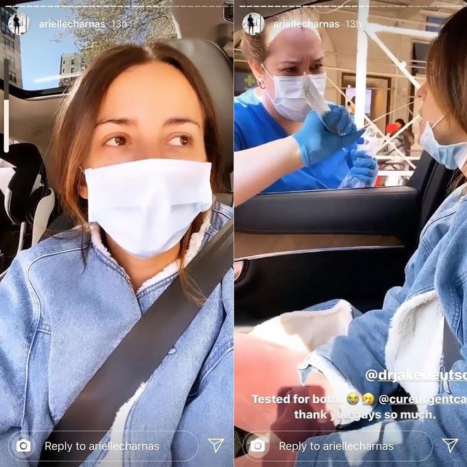 Arielle Charnas in njen "drive-in" test za koronavirus | Foto: Instagram & Imdb