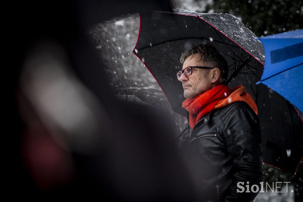 Protest proti sečnji gozda na Rožniku