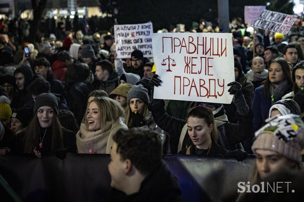 Beograjski protest RTS