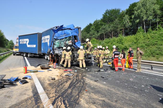 Nesreča na štajerski avtocesti pred Slovensko Bistrico. Foto: arhiv PGD Slov. Konjice | Foto: 
