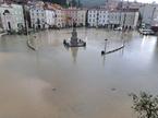 Piran, poplava, Tartinijev trg