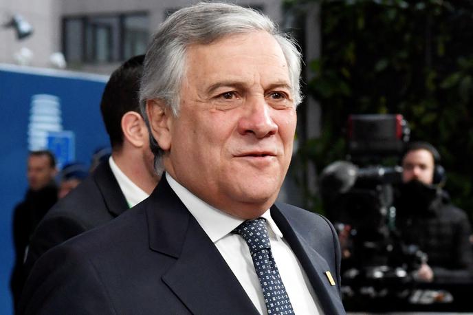 Antonio Tajani | Predsednik Evropskega parlamenta Antonio Tajani je v nedeljo v Bazovici med drugim izjavil: "Naj živi Trst, naj živi italijanska Istra, naj živi italijanska Dalmacija." | Foto Reuters