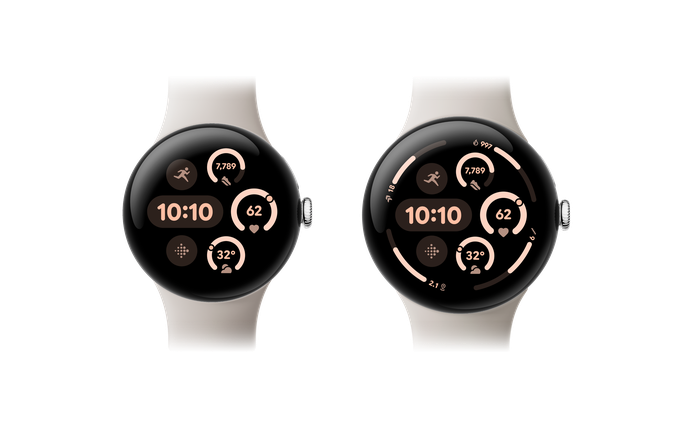 Dve dimenziji Googlove pametne ure Pixel Watch 3 | Foto: Google