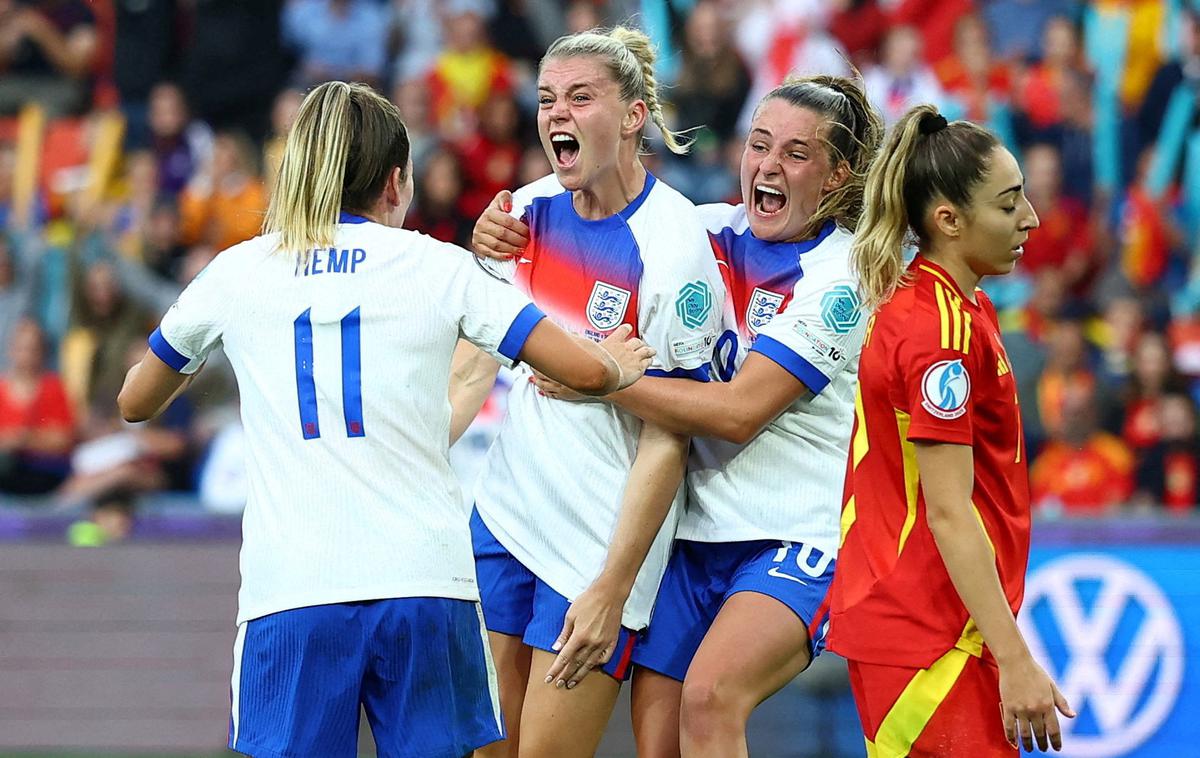 EP finale Anglija Španija Alessia Russo | Angležinje so v četrtfinalu, polfinalu in finalu izsilile podaljšek in postale evropske prvakinje. | Foto Reuters